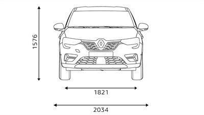 Renault Arkana -  front-end dimensions